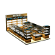 Attractive watch kiosk design | Stainless steel edging glass cabinet