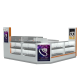 Modern design for mall jewelry showcase |10x10ft glass booth