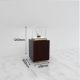 Wood Veneer Pop-up Kiosk Shop For GUCCI Wath Display With Chrome Base