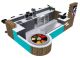 Solid wood ice cream kiosk bubble tea kiosk coffee cafe fast food high end food kiosk