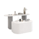 Center Shoes Display Table Clothes Bags Display Stand White Clothing Store Racks Furniture