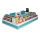 Durable Shopping Mall Snack Display Kiosk Useful Candy Chip Display Stand