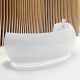 Special White Reception Desk Unique Curved Front Desk For Company