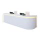Simple L Shape Reception Desk Office White Glossy Reception Counter