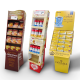Customizing cardboard display stand floor tire display chips biscuit display stand