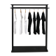 Hot Sale Custom Black Display Rack Metal Cloth Retail Wall Mounted Clothing Racks Clothing Shops Display Stands