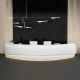 white reception desk