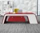 High Quality Red Office Desk Handmade Glossy Manager Desk