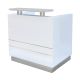 White Small Reception Desk /Welcome Desk /Front Counter For Hair Salon, Retail Store Cash Wrap Stands