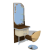 Unique shape hair styling station hairdressing counter design used in retail barber shop for sale