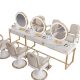 High-end hair styling station barber shop mirror station design for retail hair shop 