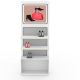 Modern wall Mounted shoe display stand wooden shoe display cabinet supplier
