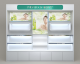 Modern reception desk white and wood front counter for clothing cosmetic shop 