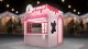Pink Ice Cream Outdoor Kiosk Ice Cream Booth Retail Gelato Outdoor Showcase