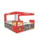 Retail pizza kiosk | support custom mall pizza display counter