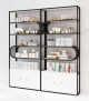 Modern Wall-Mounted Perfume Display Cabinet with LED Lighting for sell