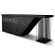 black reception desk
