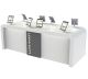 White Ipad Display Counter/Stand/Desk For Cell Phone Store W/ Storage Cabinet & Alarmed Phone Holders