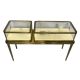 Jewelry Steel Display Counter Boutique Jewelry Stainless Steel Glass Case Golden Jewelry Cabinet