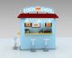 Outdoor chips display kiosk |3x2m durable food stand