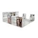 Amazing hair exhibition kiosk hair dressing studio design with cutting stations