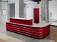 Popular High-end Red Reception Desk Modern Glossy Store Front Desk