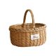 Handmade Willow Woven Outdoor Picnic Basket | Portable Fruit bamboo Basket
