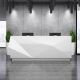 Fashion White Geometric Reception Desk Store Two-person Position Front Desk