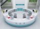 Hosptial use wooden reception desk round reception counter for checkout