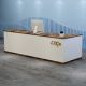 Simple L Shape Bar Reception Desk Commercial Shop Front Counter