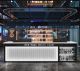 Industrial style reception desk design wooden reception counter for restaurant 