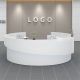 Fashion Round Reception Desk Creative Office Round Front Counter