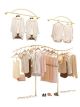 Fashion Durable Wall Mounted Clothes Display Rack Custom Clothing Display Shelf