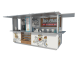 Outdoor Crepe Ice Cream Kiosk Booth Stainless Steel Counter Design