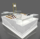 Modern mall Perfume kiosk Beauty fragrance Stand  Perfume shop Furniture For Sale 