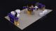 Modern MDF and metal perfume stand