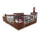 Natural look perfume display booth cosmetic display kiosk with perfume display case for sale 