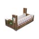 4m by 2m wooden perfume bar kiosk cosmetic display counter used in shopping mall