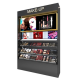 Black Cosmetic Display Stand Retail Makeup Display Shelf Design