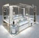 Custom Mall Jewelry Kiosk | Modern Blue-White Jewelry Display Booth
