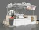 Bubble Tea Kiosk Mall Food Beverage Kiosk with LED Logo