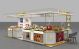 White Paint Titanium Gold Frame Perfume Kiosk
