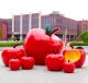 Outdoor FRP Red Apple Sculpture