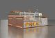 Mall Pastry Retail Stall Complete Set – Marble Counter with Brand Backlit Logo & Food Light Box