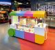 Rainbow Popcorn Mobile Kiosk | Custom Mall Snack Retail Cart