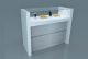 Brushed Stainless Steel Front Mobile Phone Showcase/ Display Counter W/ 4 Spot Light Showing Sideways