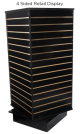 Black Slatwall Cube Display Fixture 