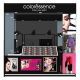 High-end cosmetic display kiosk makeup booth design with cosmetic display cabinet for mall 