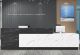 High-end wood office reception counter|hotel use checkout desk for sale 