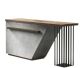 Industrial style reception desk design grey cement board finish reception counter for sale 